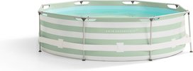 Swim Essentials Frame zwembad rond 305x76 cm groen/wit - met filterpomp Swim Essentials Frame zwembad rond 305x76 cm groen/wit - met filterpomp